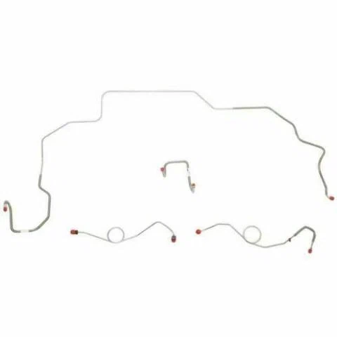 1968-70 Dodge Coronet Front Brake Line Kit Drum Brakes 4 Piece Set - RKT6801SS